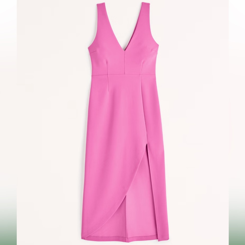 Pink high slit Abercrombie Dress